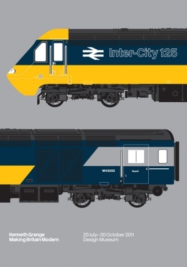 Design Museum Shop: View All Products > Artwork + Posters > Intercity 125 Print #train #british #grange #museum #kenneth #design #rail