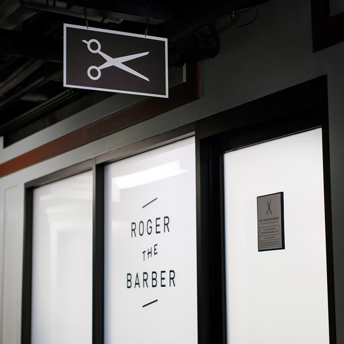 Roger The Barber by Cast Iron Design #sign