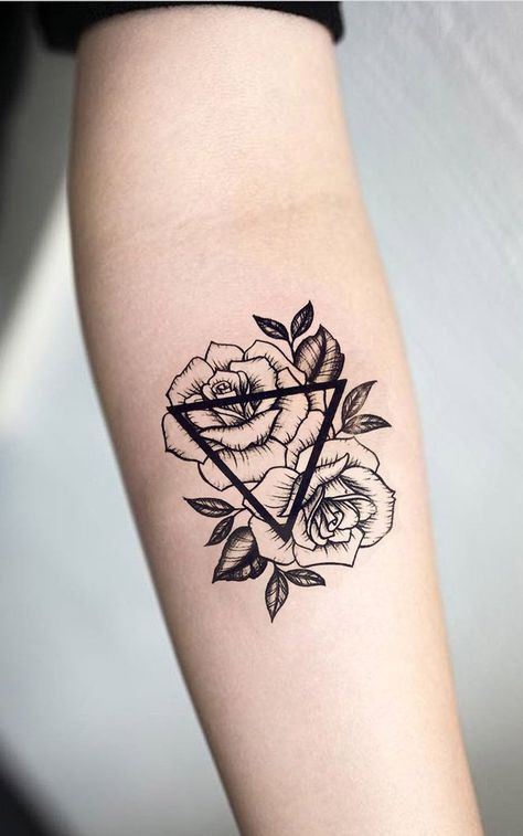 Salix Vintage Black Floral Rose Sunflower Tattoo