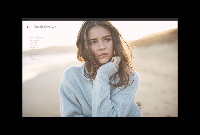 Picture of website detail designed by Studio Brave for the project Derek Swalwell Photographer. Published on the Visual Journal in date 11 December 2015