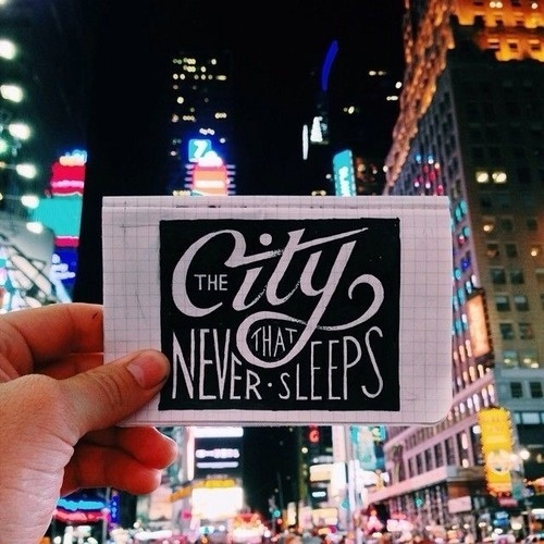 The city that never sleeps - by Joshua Noom #ny #lettering #typography