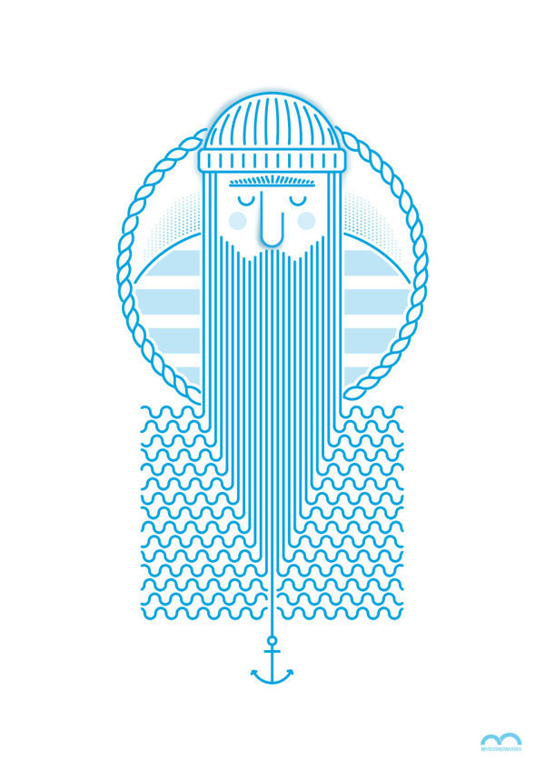 Sea u on Behance #lines #poster