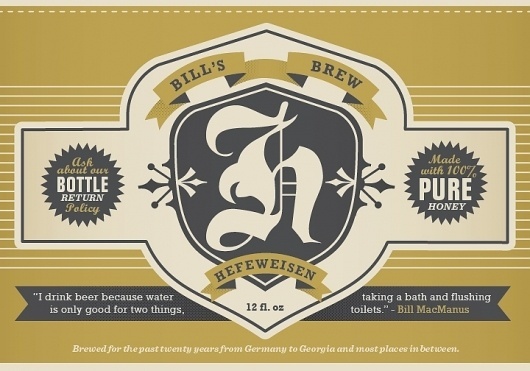 Bill's Brewery #bennie #wells #labels #beer