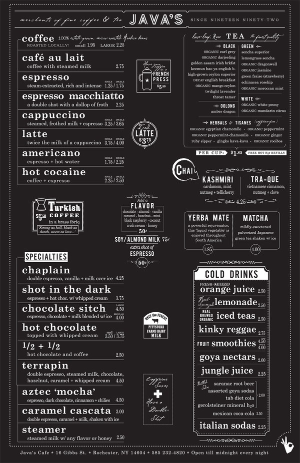 Javas #type #menu #javas