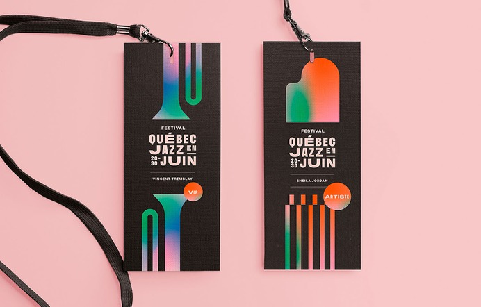 Festival Québec Jazz en Juin - Mindsparkle Mag MamboMambo designed the identity for Jazz en Juin – a new music festival located in Québec city. Its long name was the starting point for the typographic concept. #logo #packaging #identity #branding #design #color #photography #graphic #design #gallery #blog #project #mindsparkle #mag #beautiful #portfolio #designer