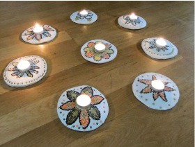 Diya rangoli design