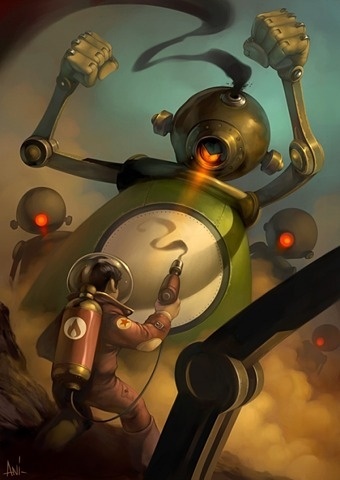 COOL SHOWCASE - Digital Art - Robot on illustration #illustration