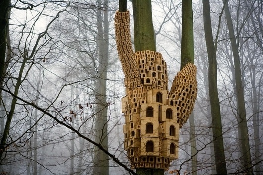 Spontaneous City in the Tree of Heaven by London Fieldworks | Yatzer™ #london #design #birds #birdhouse #architecture #art #fieldworksm