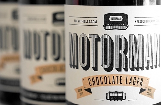 Freshthrills : Motorman Chocolate Lager #packaging #design #graphic #typography