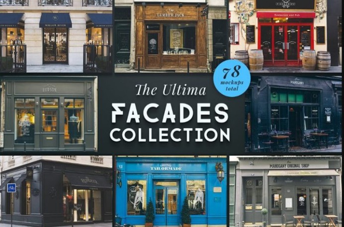 Facade Branding Mockup PSD