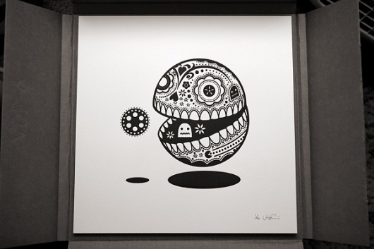 Pop-Culture Calavera Prints | Colossal #white #koshi #black #illustration #jonathan #and