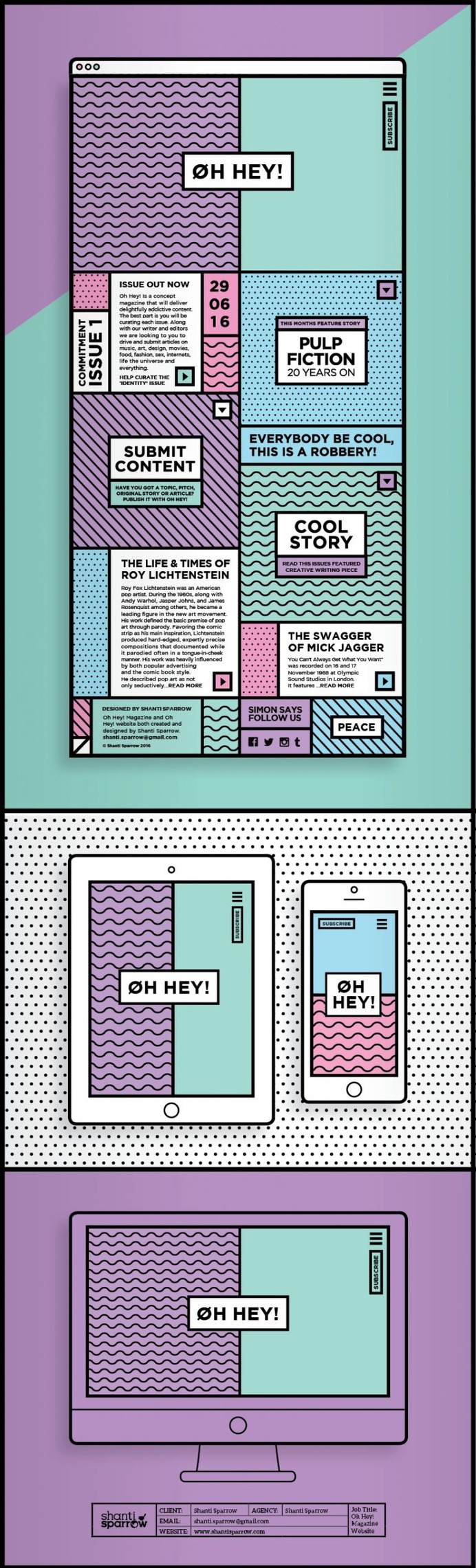 Oh Hey! Magazine – Website Design