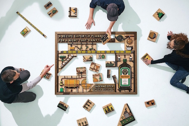 Jagermeister 56 Parts Puzzle Campaign – Fubiz™ #puzzle