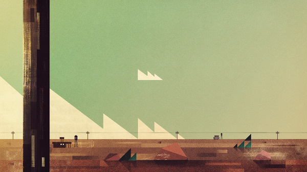 Far Twistedfork = Dan Matutina #print #dan #geometric #simple #illustration #poster #martutina
