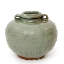 Jar with celadon glaze. Yuan dynasty (1279-1368) #Sets #Teasets #Porcelainsets #Antiqueplates #Plates #Wallplates #Figures #Porcelainfigurines #porcelain