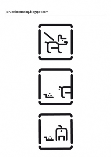 Siruca for Camping on the Behance Network #glifi #icon #stencil #symbol #type #dog