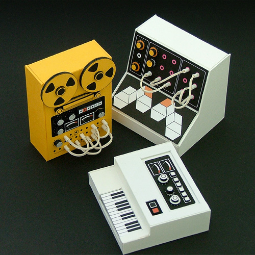 Electronic Ensemble #miniatures #synth #craft #art #paper
