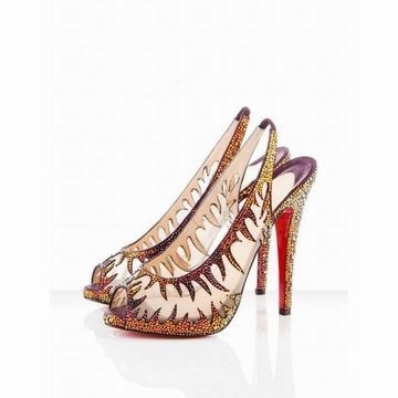 Christian Louboutin Maralena 140mm Volcano Crystal Covered Slingback #shoes