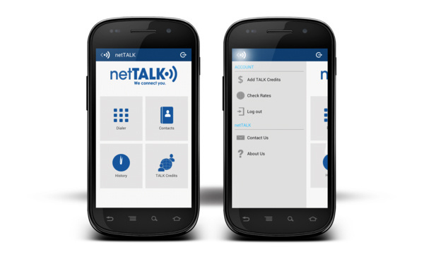 netTALK Smartphone App (Android) on the Behance Network #calling #menu #design #app #android