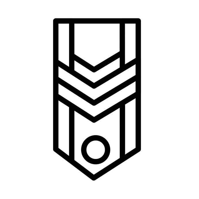 See more icon inspiration related to rank, shapes and symbols, army, badges, defense, signaling, chevron, military and security on Flaticon.