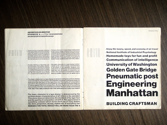 Helvetica Specimen - D. Stempel AG Credits: https://www.flickr.com/photos/yearofthesheep/4916762478/in/set-72157624781705612 #helvetica #specimen #typography