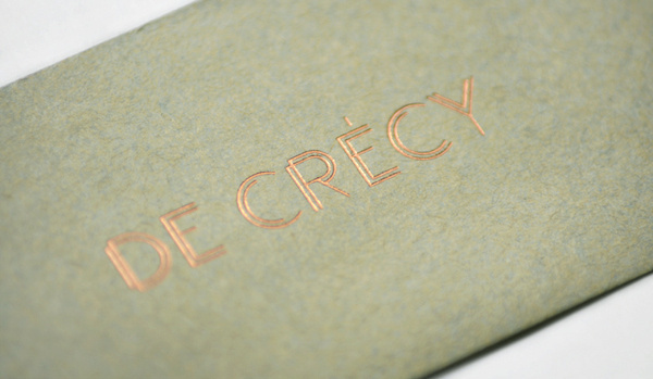 De Crécy business cards by Encore #business #branding #card #block #identity #foil #typography