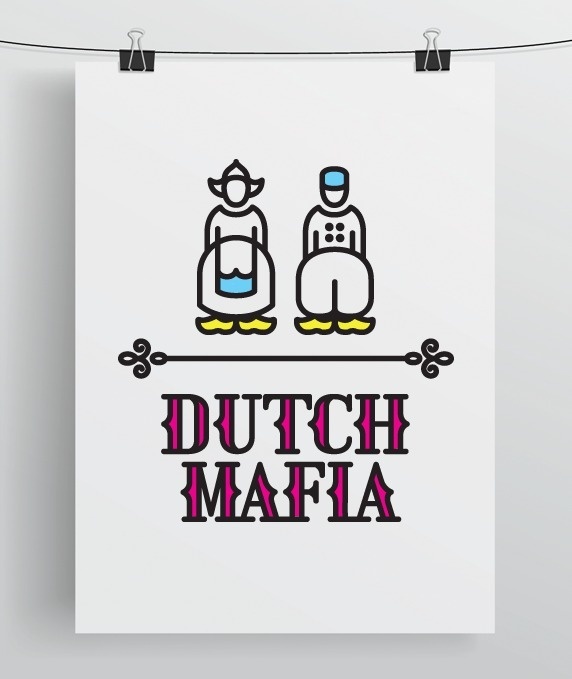 Dutch Mafia on the Behance Network #font #mafia #yellow #color #icons #magenta #people #traditional #poster #numbers #type #dutch