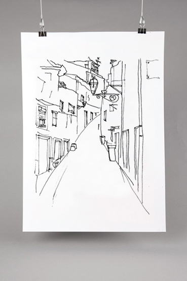 Drawing Madragoa. A popular neighborhood of Lisbon. #sketches #drawing
