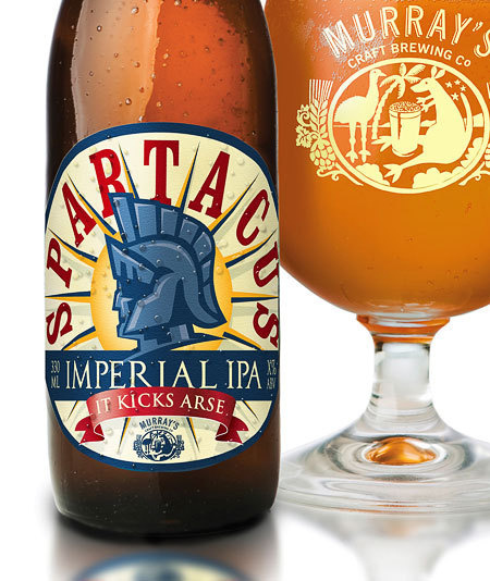 Murray's Spartacus Imperial IPA #packaging #beer #label #bottle