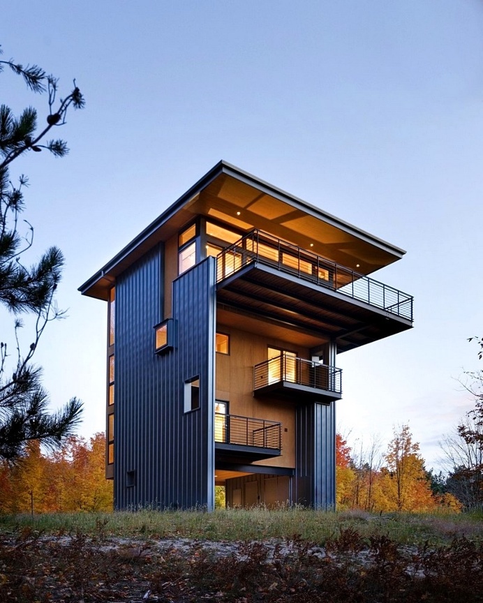 Tower House – Sustainable Retreat by Prentiss Balance Wickline Architects