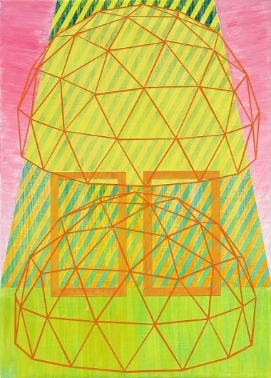 Double+Dome_small.jpg (image) #abstract #bina #stripes #dan #geodesic #painting #art #canvas #dome