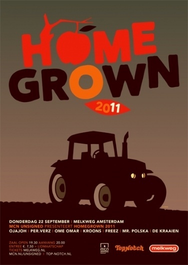 GigPosters.com - Ojajoh - Per.verz - Ome Omar - Kroons - Freez - Mr. Polska - De Kraaien #homegrown #tractor #poster #40rovers