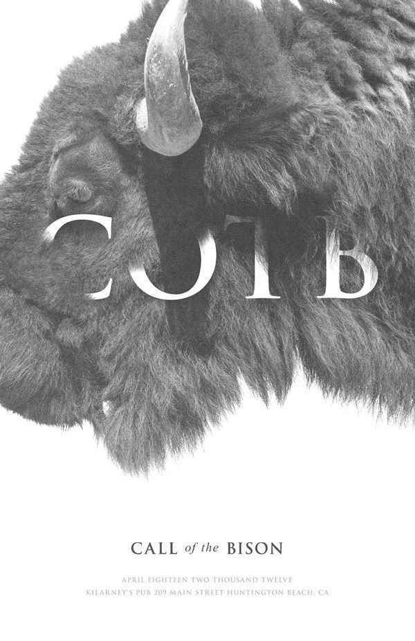 Call Of The Bison by Keith Barney #bison #poster #typography