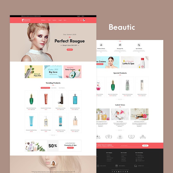 #Beautic - #Beauty & #Cosmetics Store - #Prestashop #Responsive #Theme | #TemplateTrip #eCommerce #Website #Template
