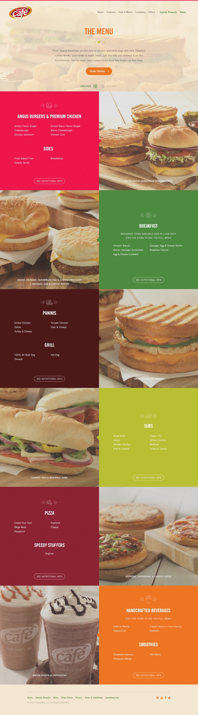Speedy Cafe Menu