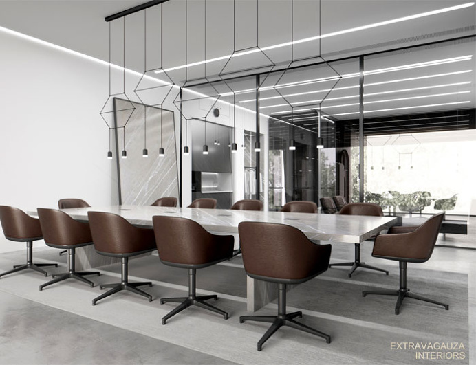 Glazed Office by Extravagauza Interiors - InteriorZine