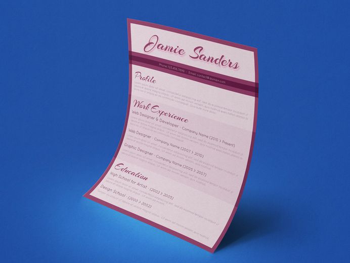 Free Vintage Resume Template
