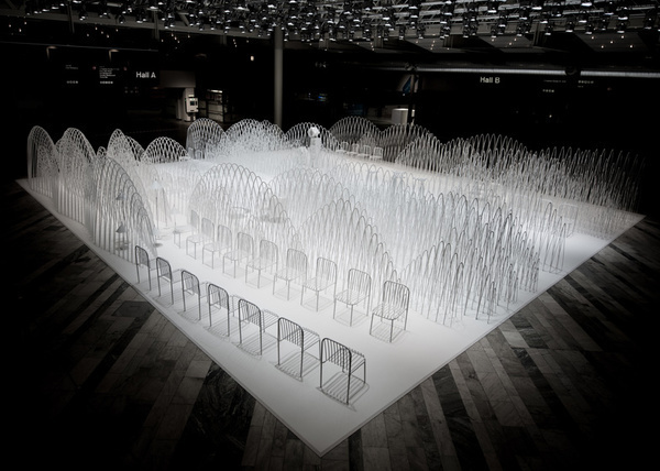80 Sheets of Mountains installation by Nendo in Stockholm #installation