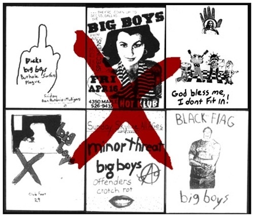 tumblr_kv5w2zt7Ut1qzh3dbo1_500.jpg (JPEG Image, 500x427 pixels) #surfers #butthole #flag #black #hardcore #posters #threat #minor