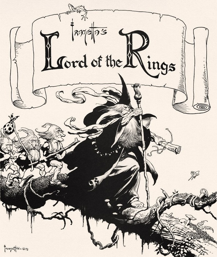 Illustrations from The Lord of the Rings Portfolio by Frank Frazetta (1975)