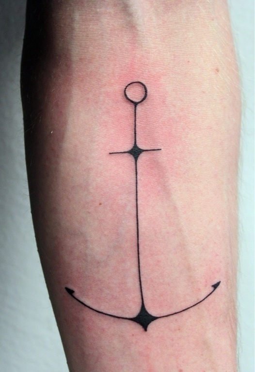anchor music note tattoo