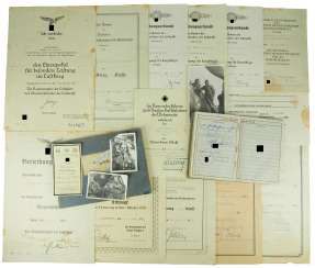 Certificate of probate of the fighter staff Sergeant Willi Dreyer of the battle squadron