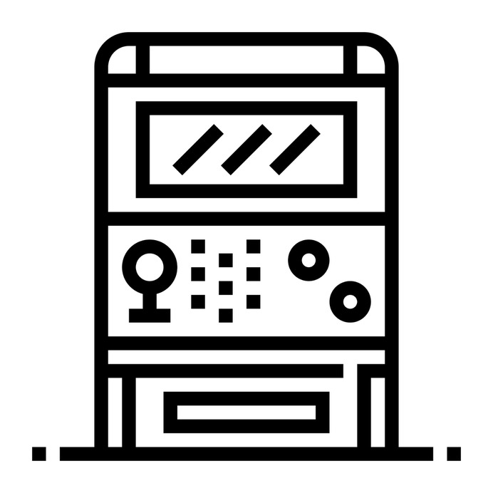 See more icon inspiration related to game, arcade game, arcade machine, hobbies and free time, recreational, game console, joy, video game, arcade, gaming, entertainment and electronics on Flaticon.