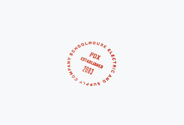 Schoolhouse Electric #stamp #enclosure #logo #seal #lock #up #type #typography