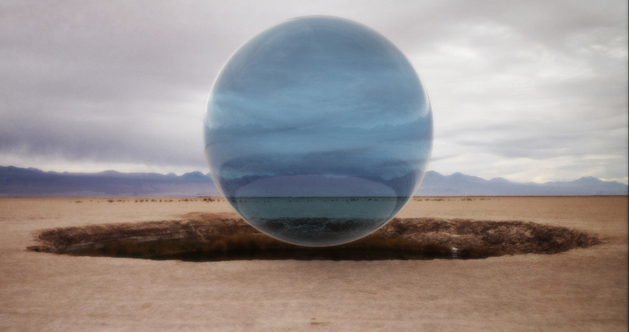Cy Tone - /ˈsɑlɪd/ - http://bit.ly/UtElRZ https://www.facebook.com/media/set/?set=a.928021367224742 #computer #bizarre #globe #generated #landscape #photography #sphere #surreal #desert