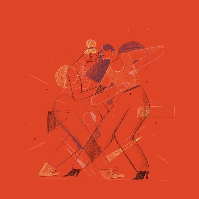 Giving and receiving. . . . . #dance #illustration #digitalart #femaleartist #color #procreate #2d #sketch #abstract #shapes