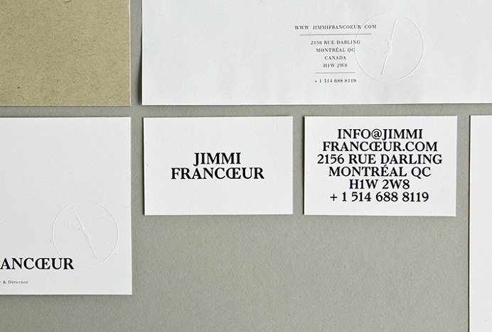 Jimmi Francoeur by Studio Beau #brand identity #brand design #stationary