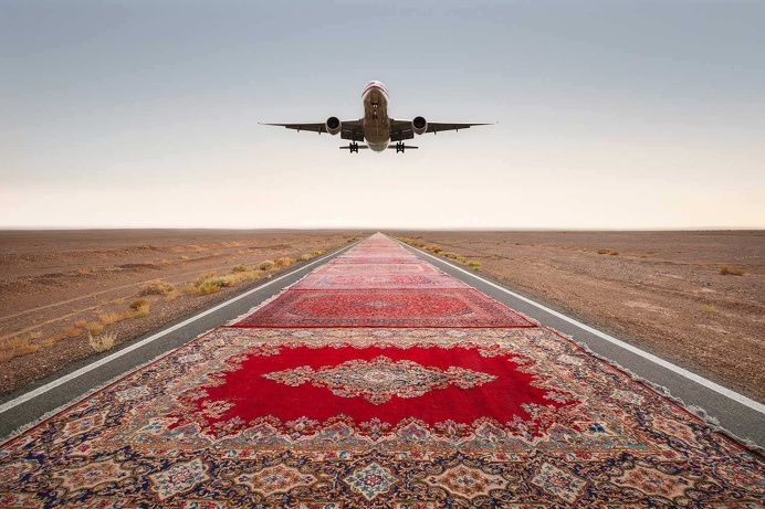 Jalal Sepehr Combines Fine Art Photography and Persian Rugs