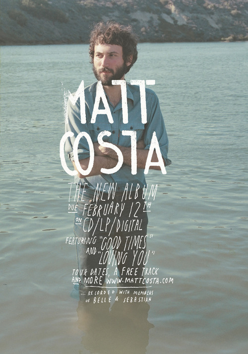 Matt Costa Poster #type #drawn #hand