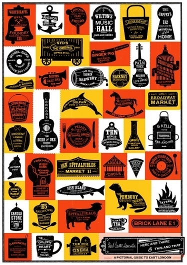 Pictorial guide to east london | Telegramme #illustration #design #poster #typography
